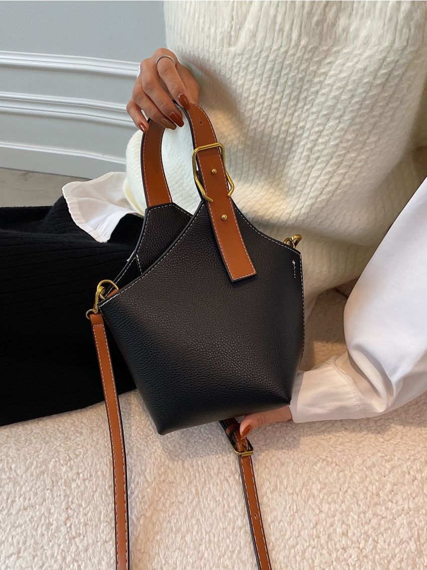 Mini Top Handle Bucket Bag
