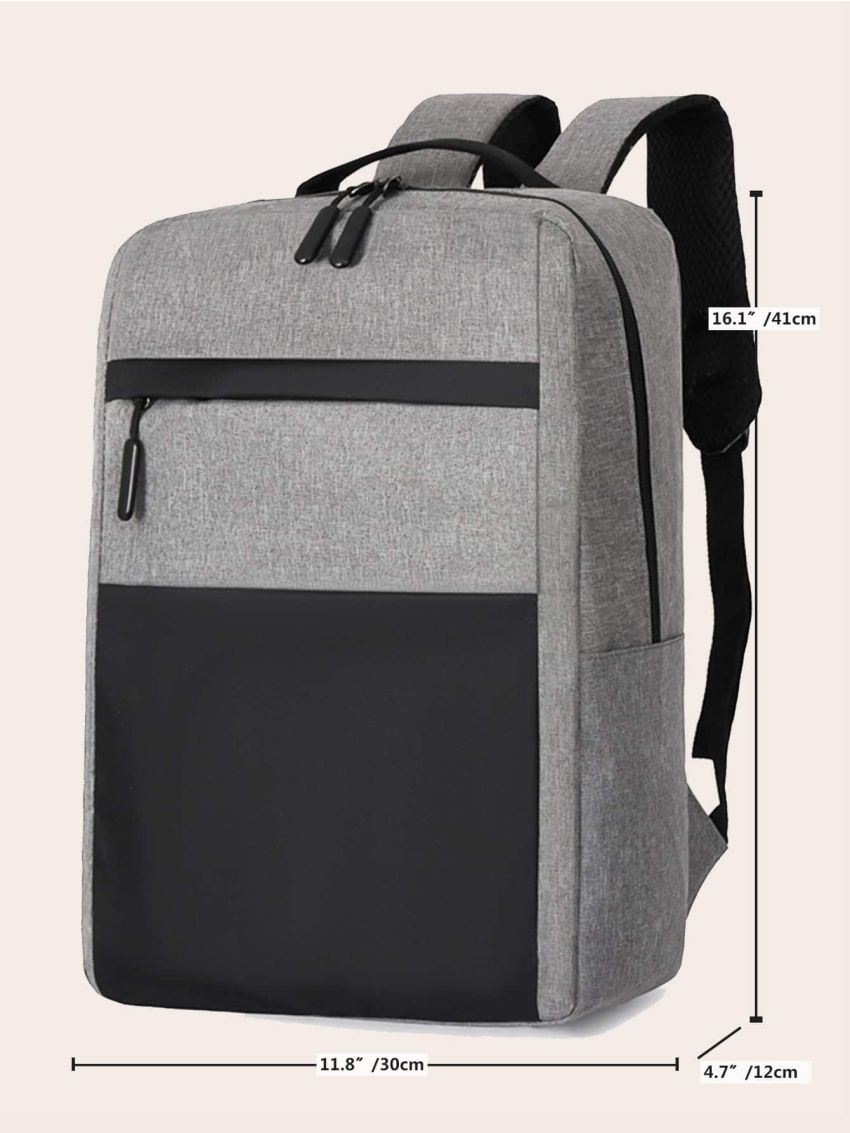 3pcs Charging Port Design Functional Backpack Set