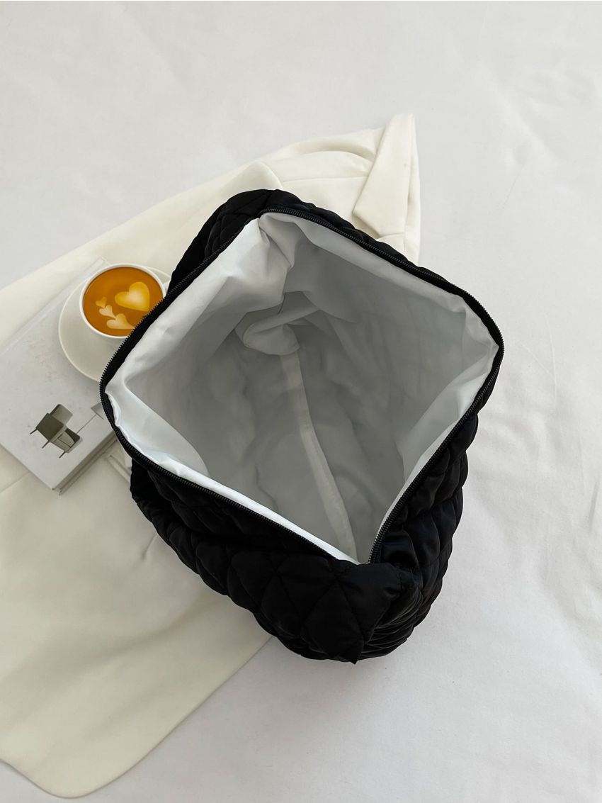 Argyle Quilted Hobo Bag