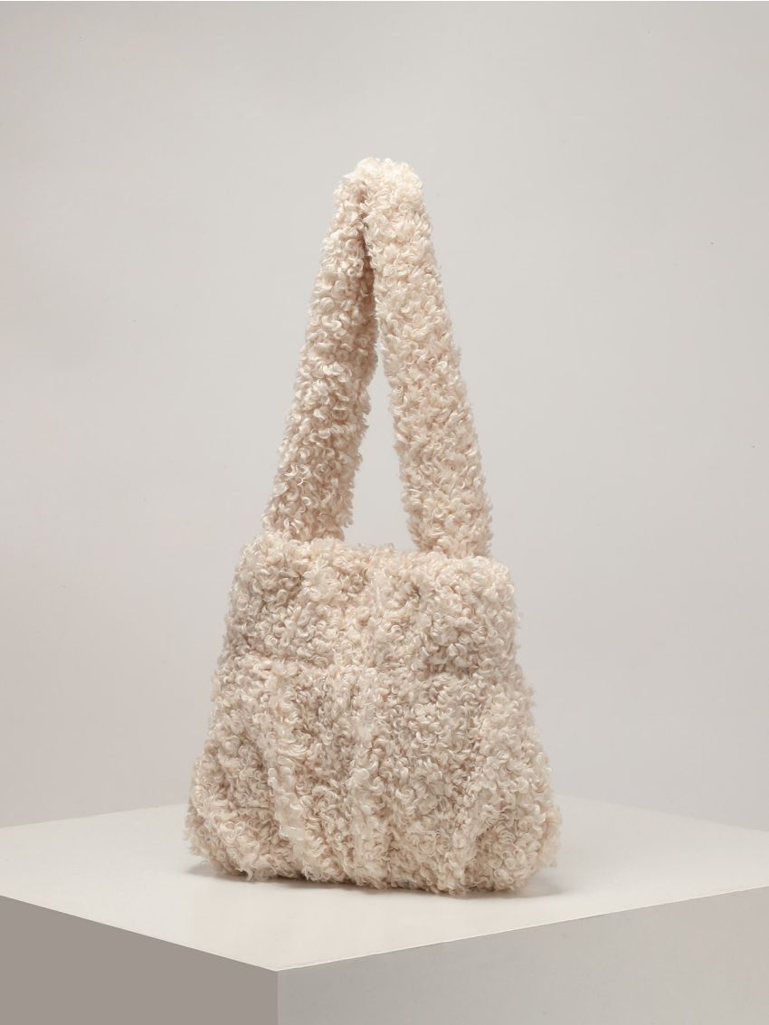 Minimalist Fluffy Ruched Bag