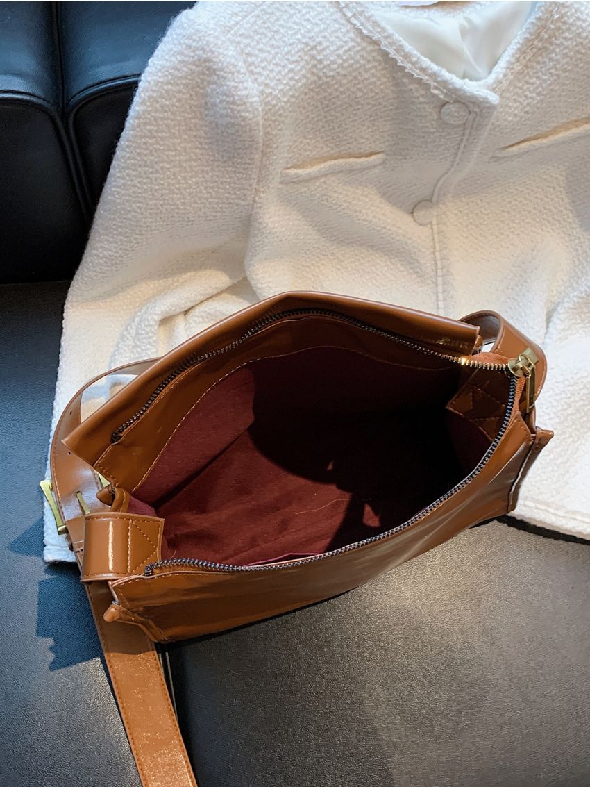 Buckle Decor Hobo Bag