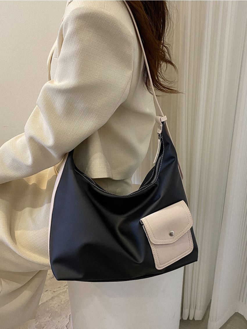 Pocket Front Hobo Bag