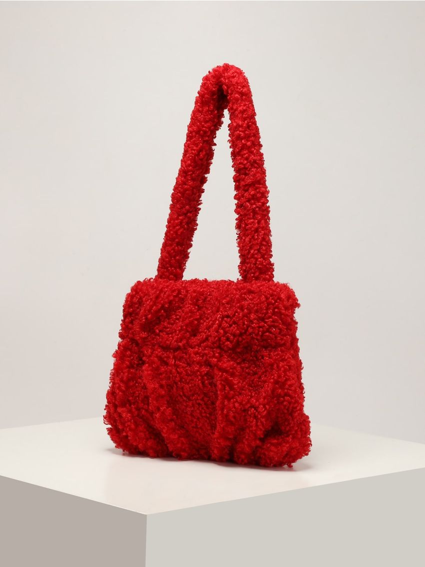 Minimalist Fluffy Ruched Bag
