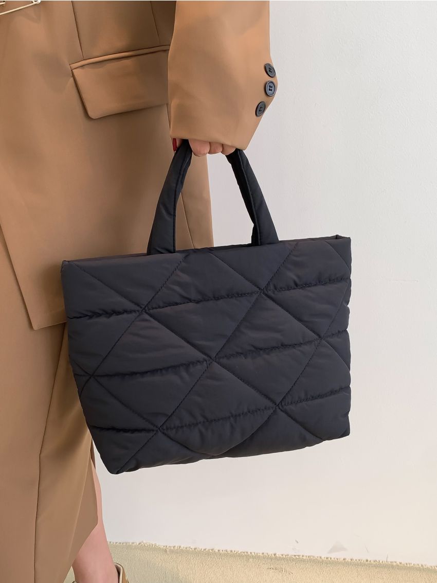 Quilted Top Handle Bag