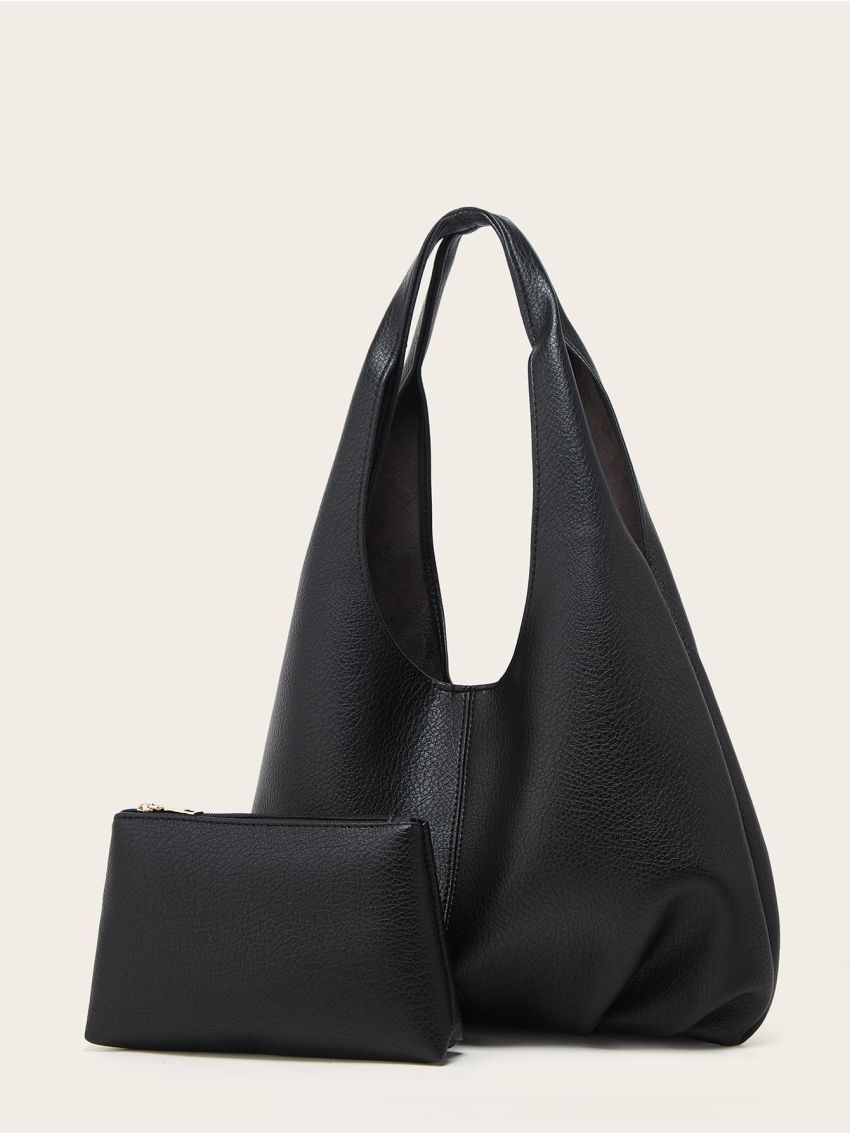 Minimalist Shoulder Tote Bag With Coin Purse