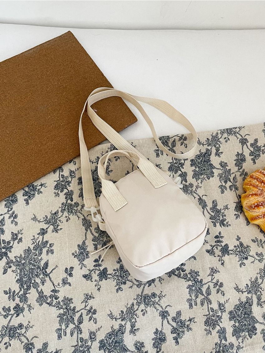 Mini Letter Patch Decor Square Bag