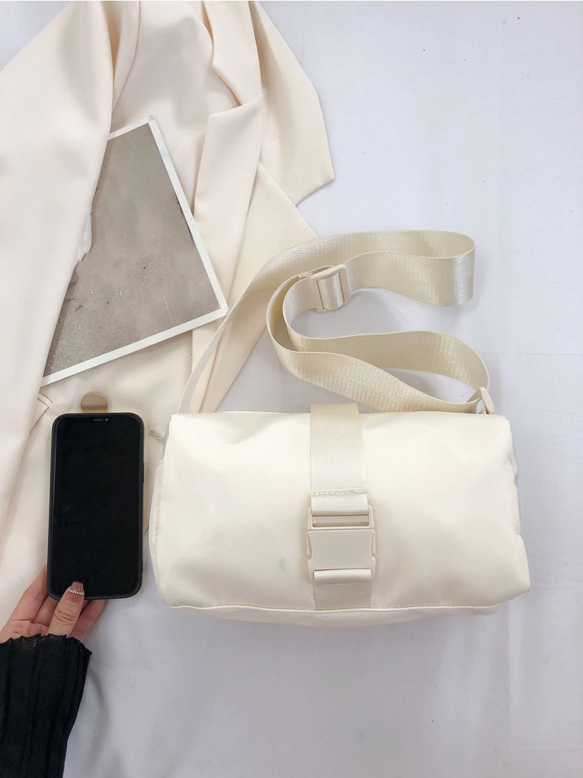 Released Buckle Decor Hobo Bag