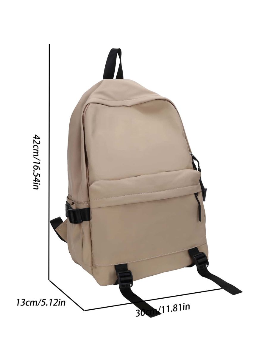 Men Buckle Detail Functional Backpack