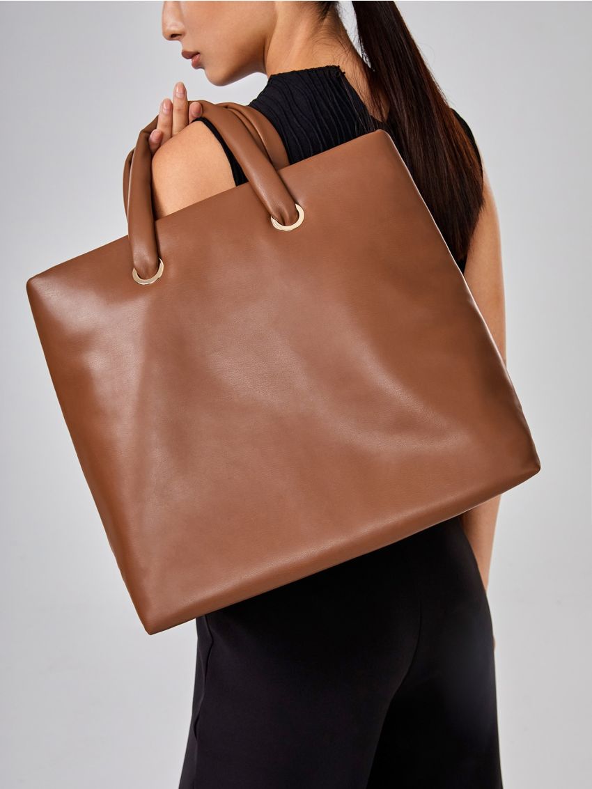 Eyelet Detail Top Handle Bag