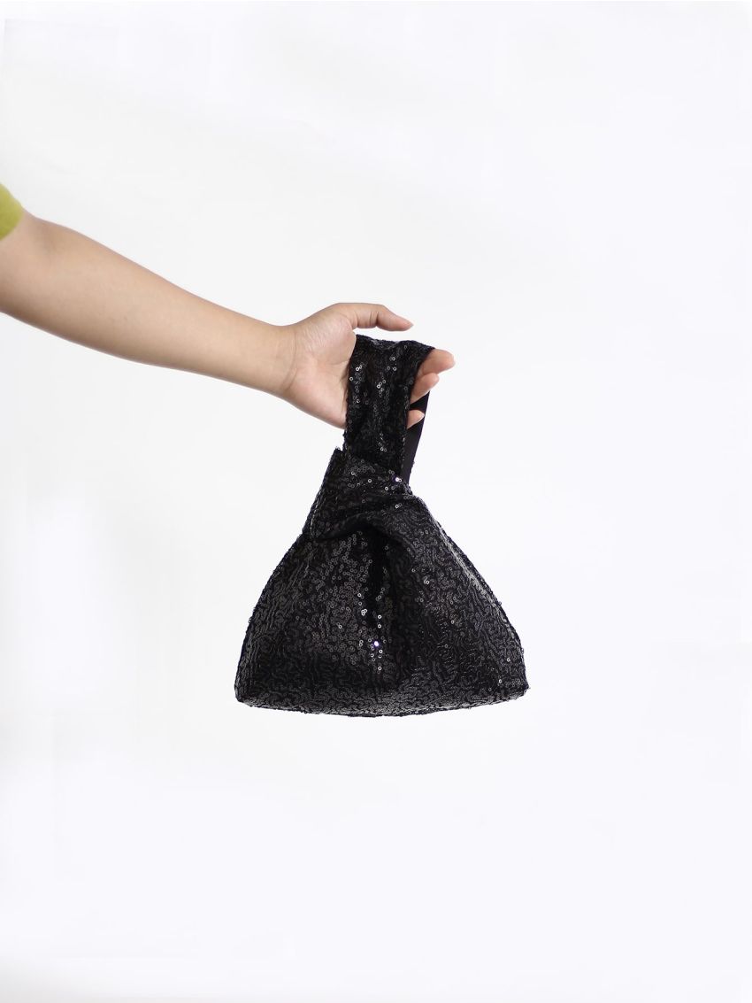 Minimalist Sequin Decor Hobo Bag