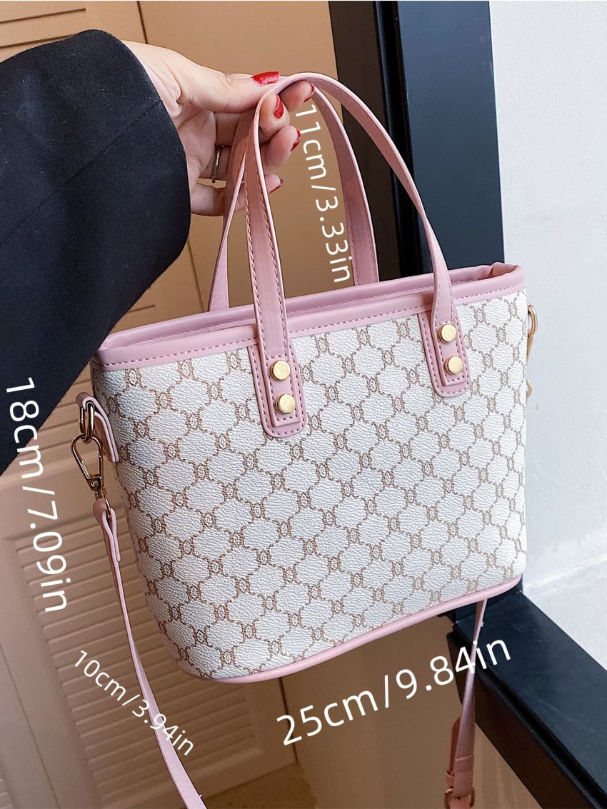 Geometric Pattern Square Bag