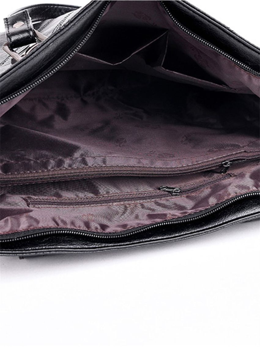 Stitch Detail Shoulder Tote Bag With Square Bag