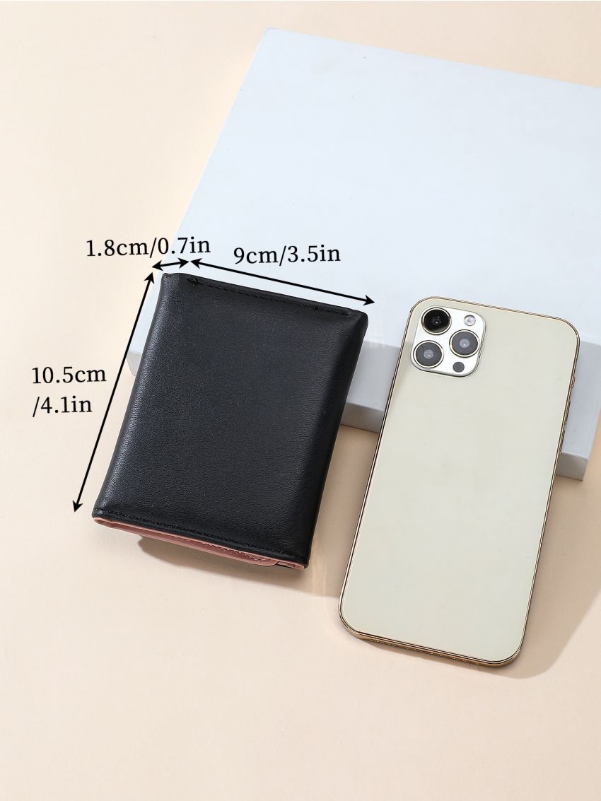 Letter Graphic Butterfly Decor Fold Over Small Wallet