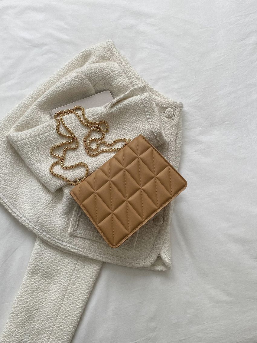 Mini Quilted Flap Chain Square Bag