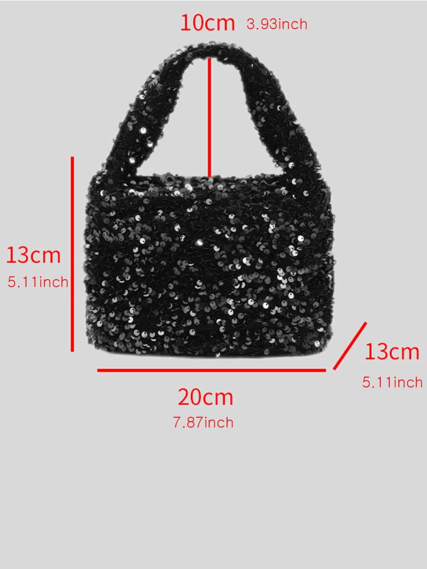 Mini Sequin Decor Square Bag