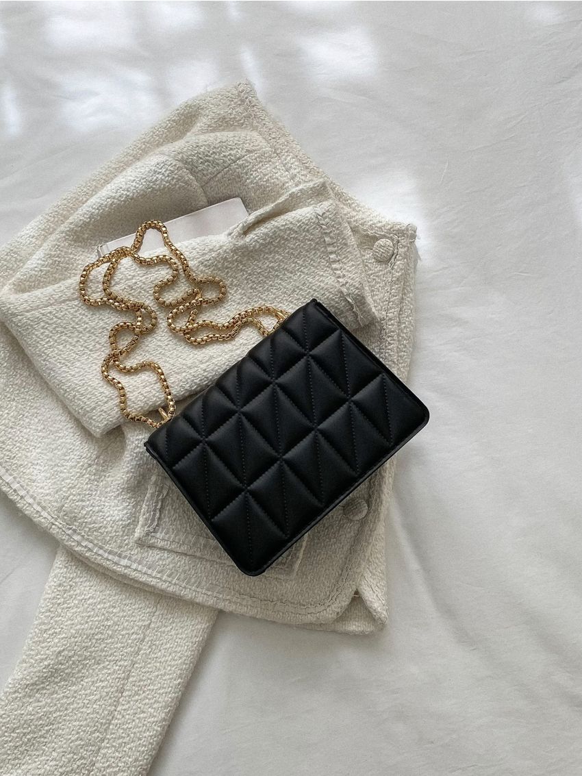 Mini Quilted Flap Chain Square Bag