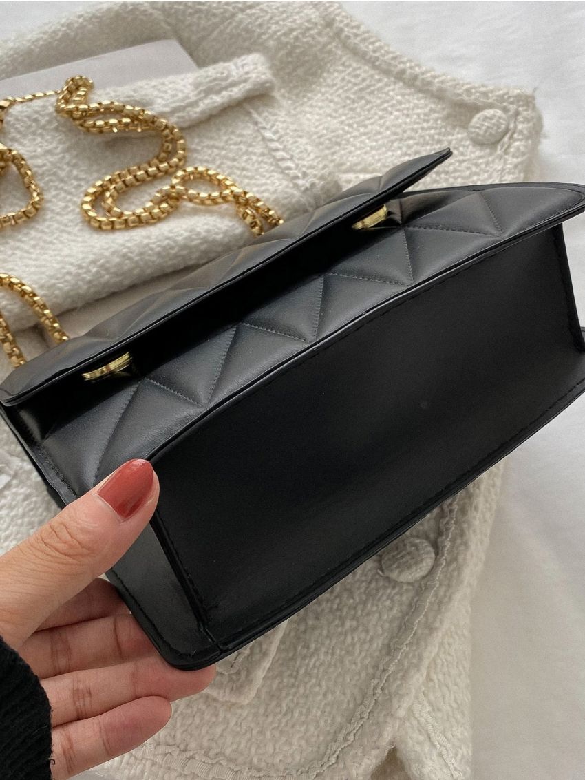 Mini Quilted Flap Chain Square Bag