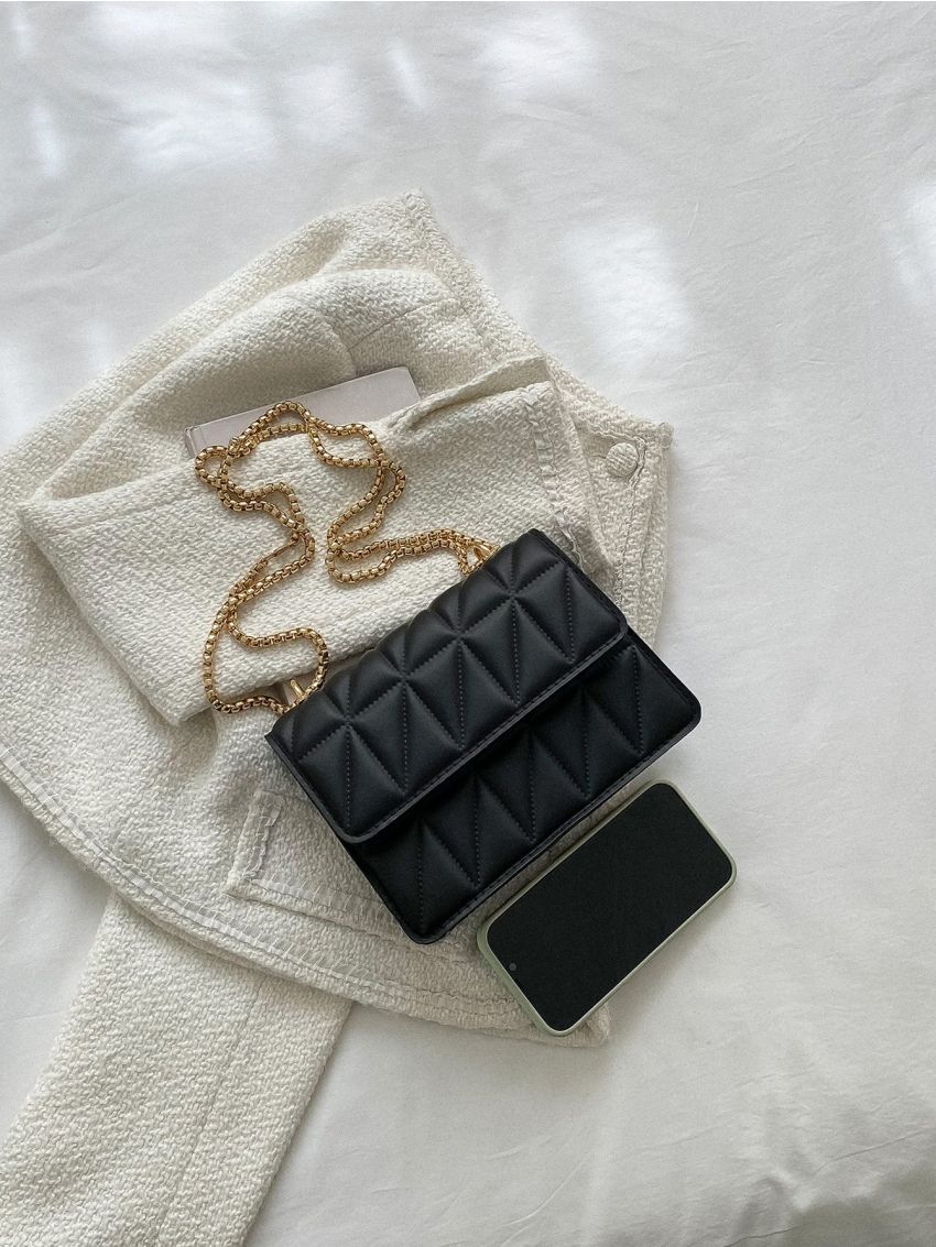 Mini Quilted Flap Chain Square Bag
