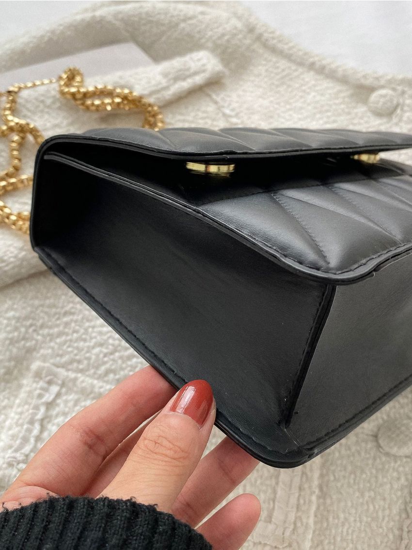 Mini Quilted Flap Chain Square Bag