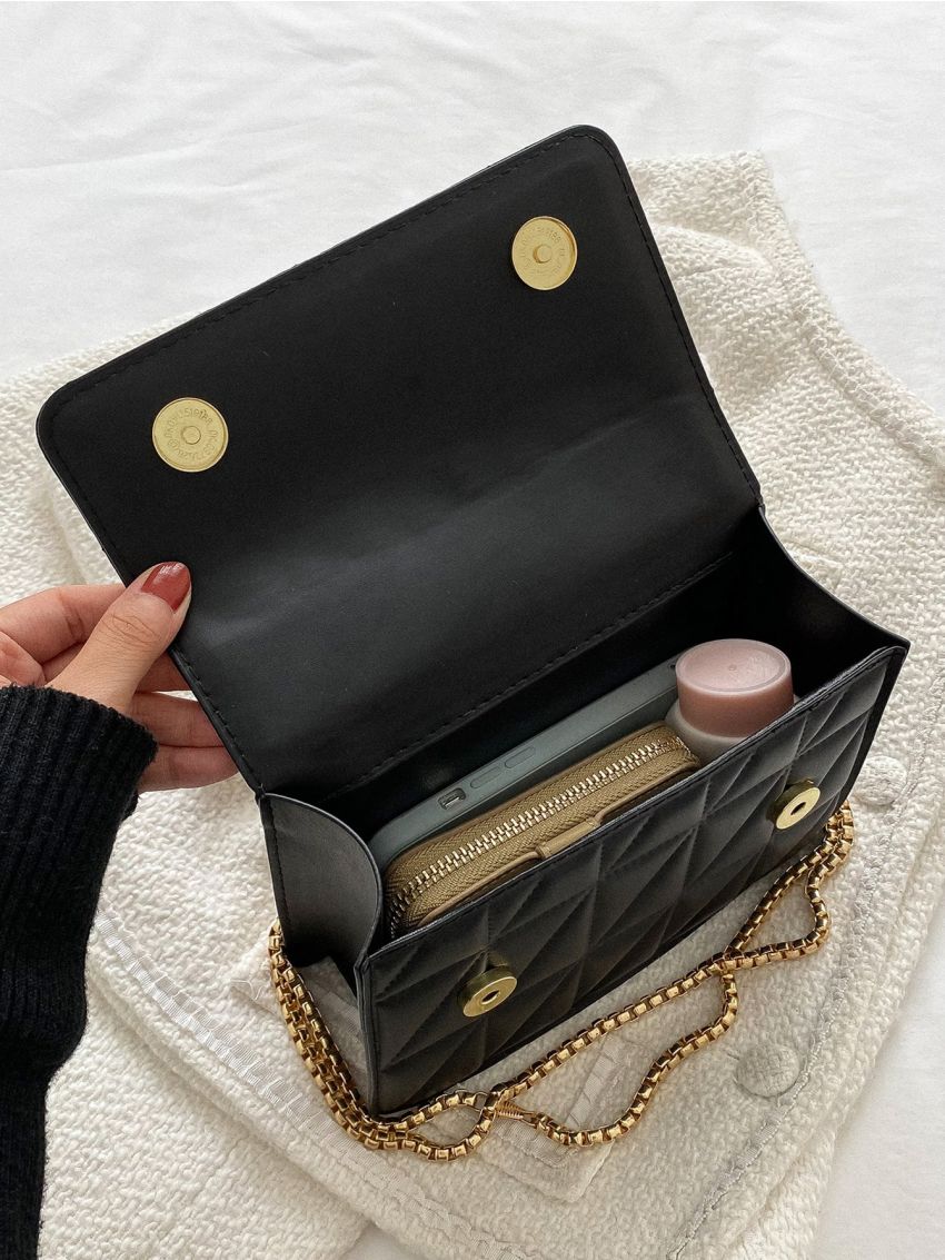Mini Quilted Flap Chain Square Bag