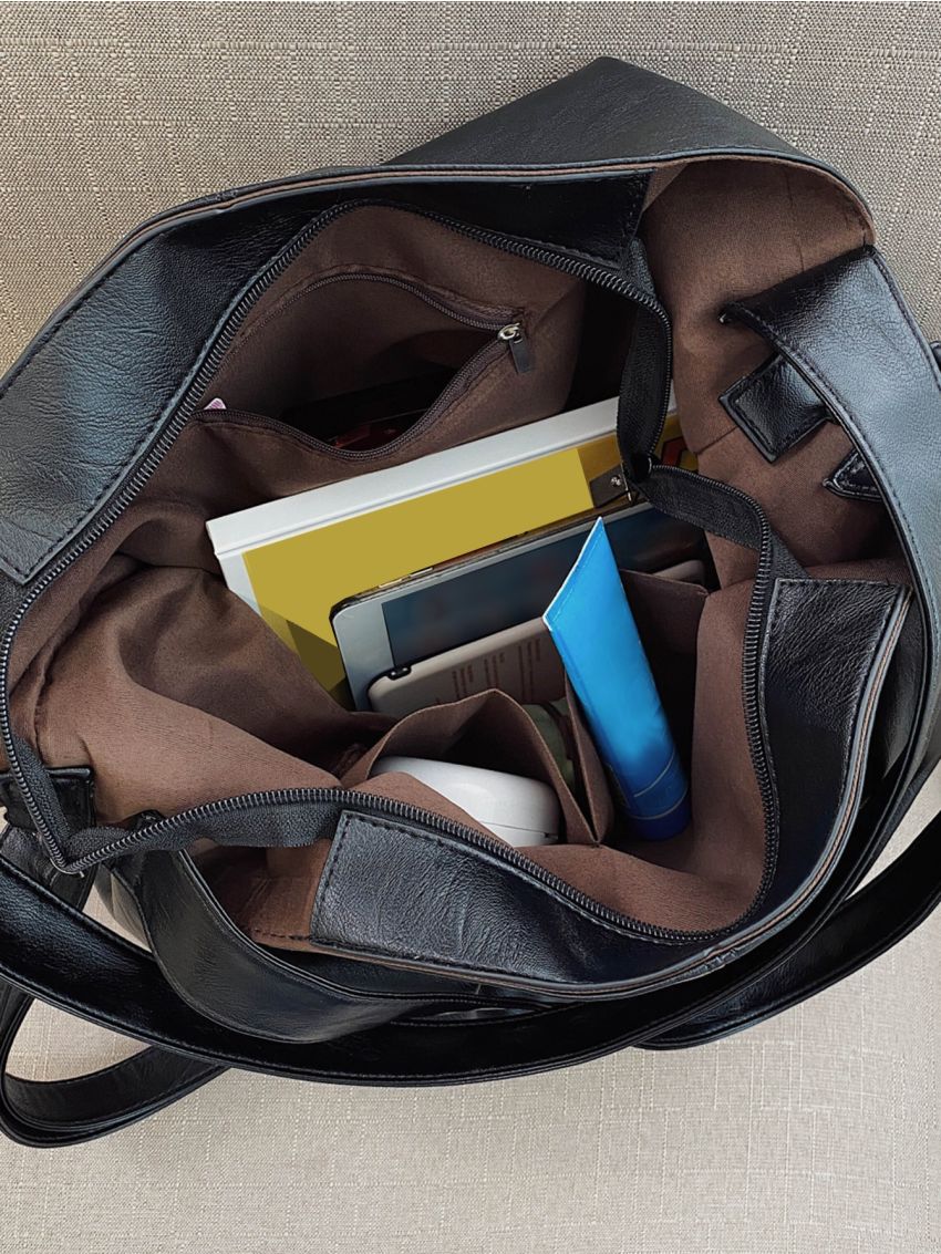 Stitch Detail Shoulder Tote Bag