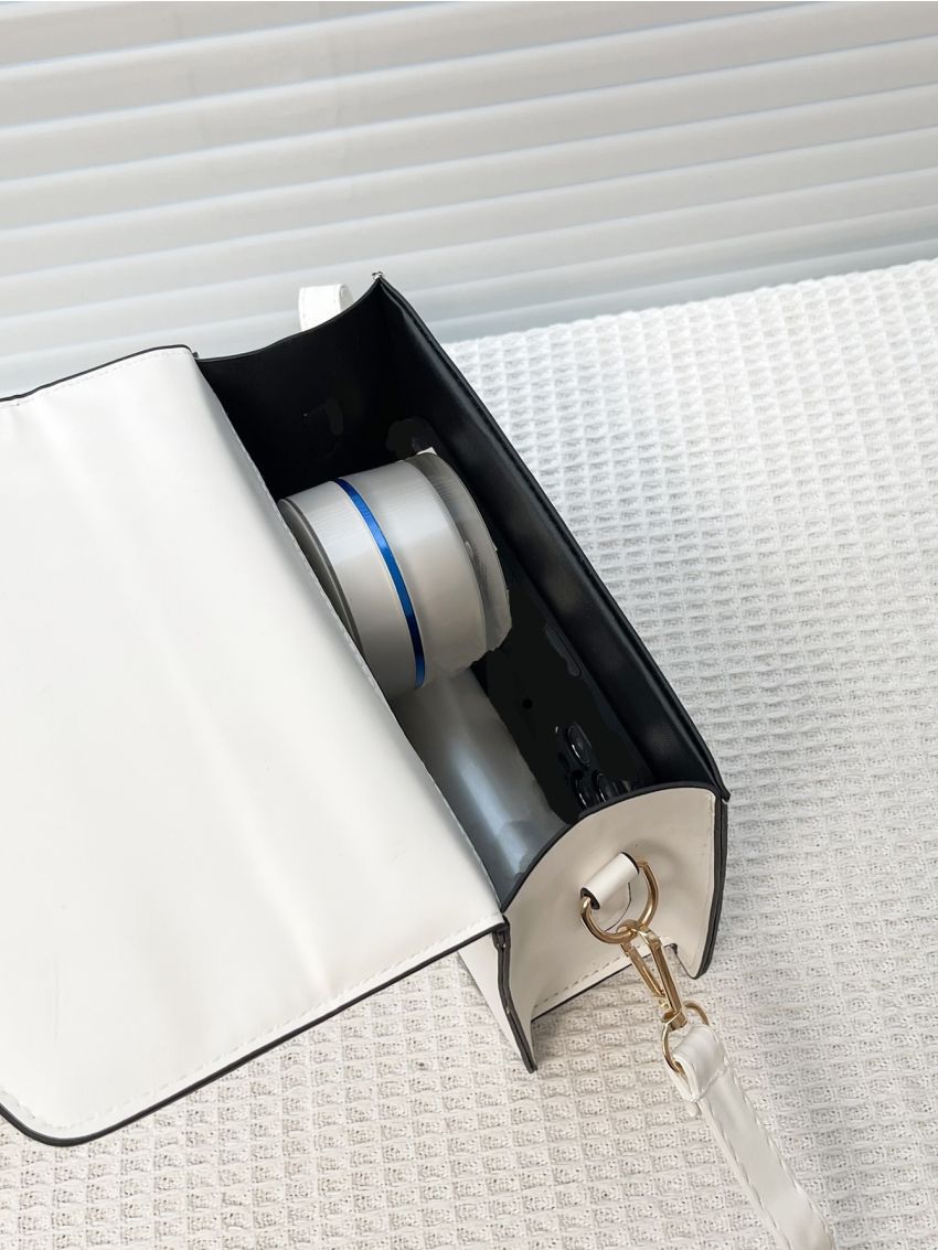 Buckle Decor Flap Square Bag