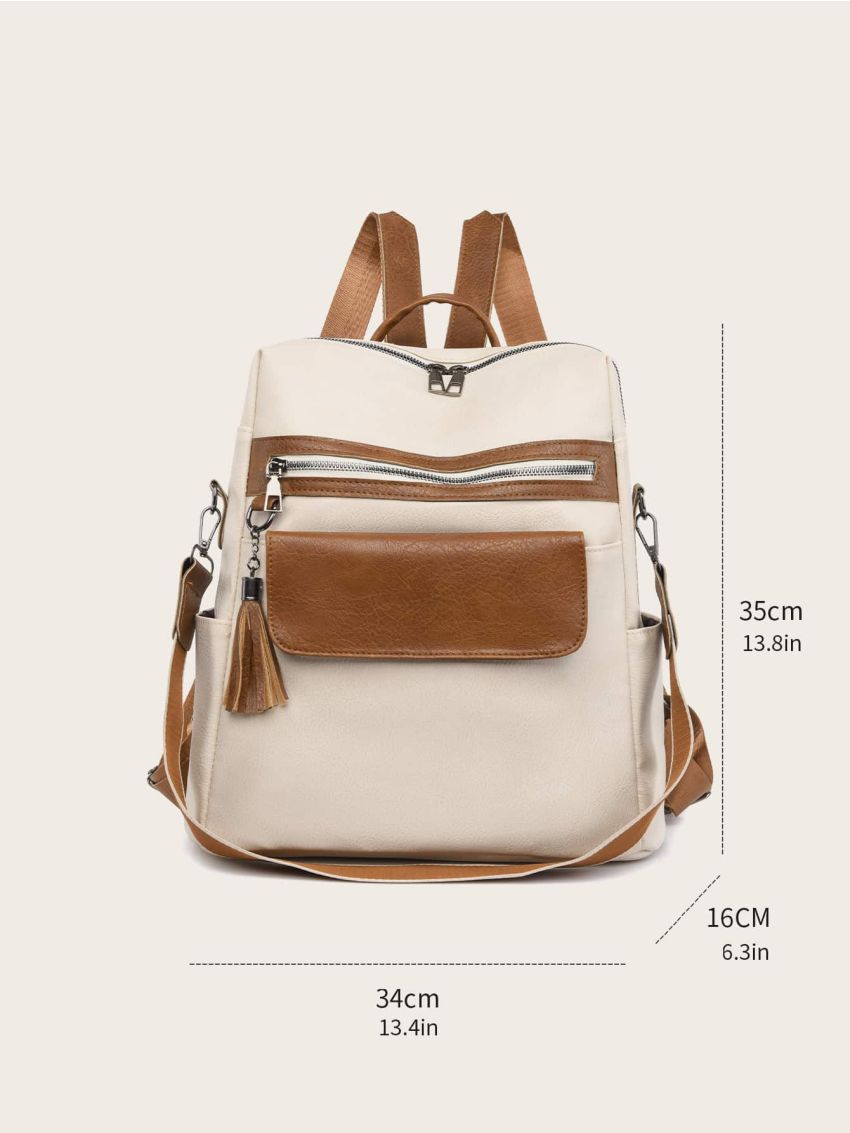 Color Block Functional Backpack