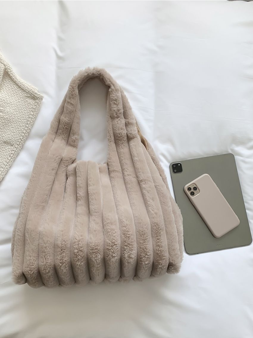 Fluffy Shoulder Tote Bag