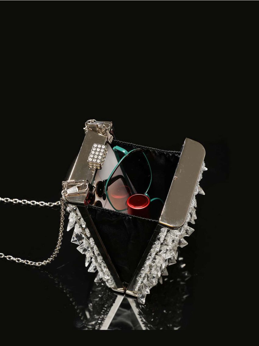Mini Rhinestone Decor Box Bag