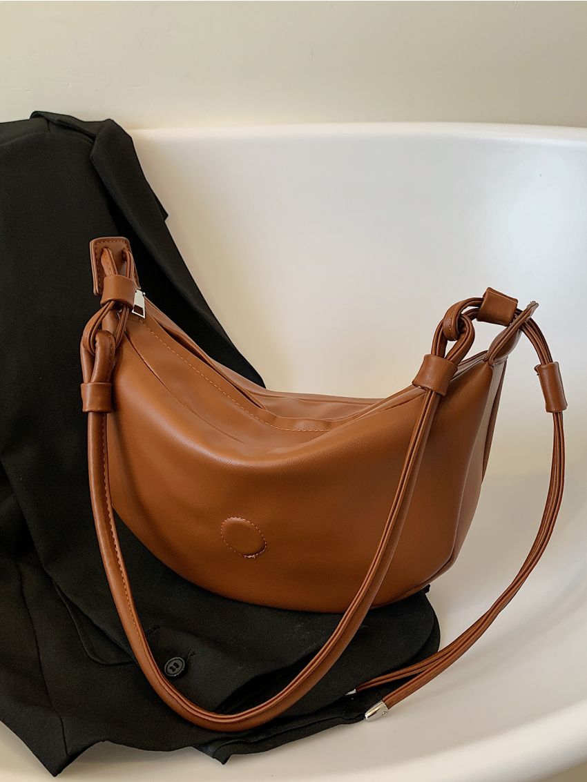 Minimalist Zipper Hobo Bag