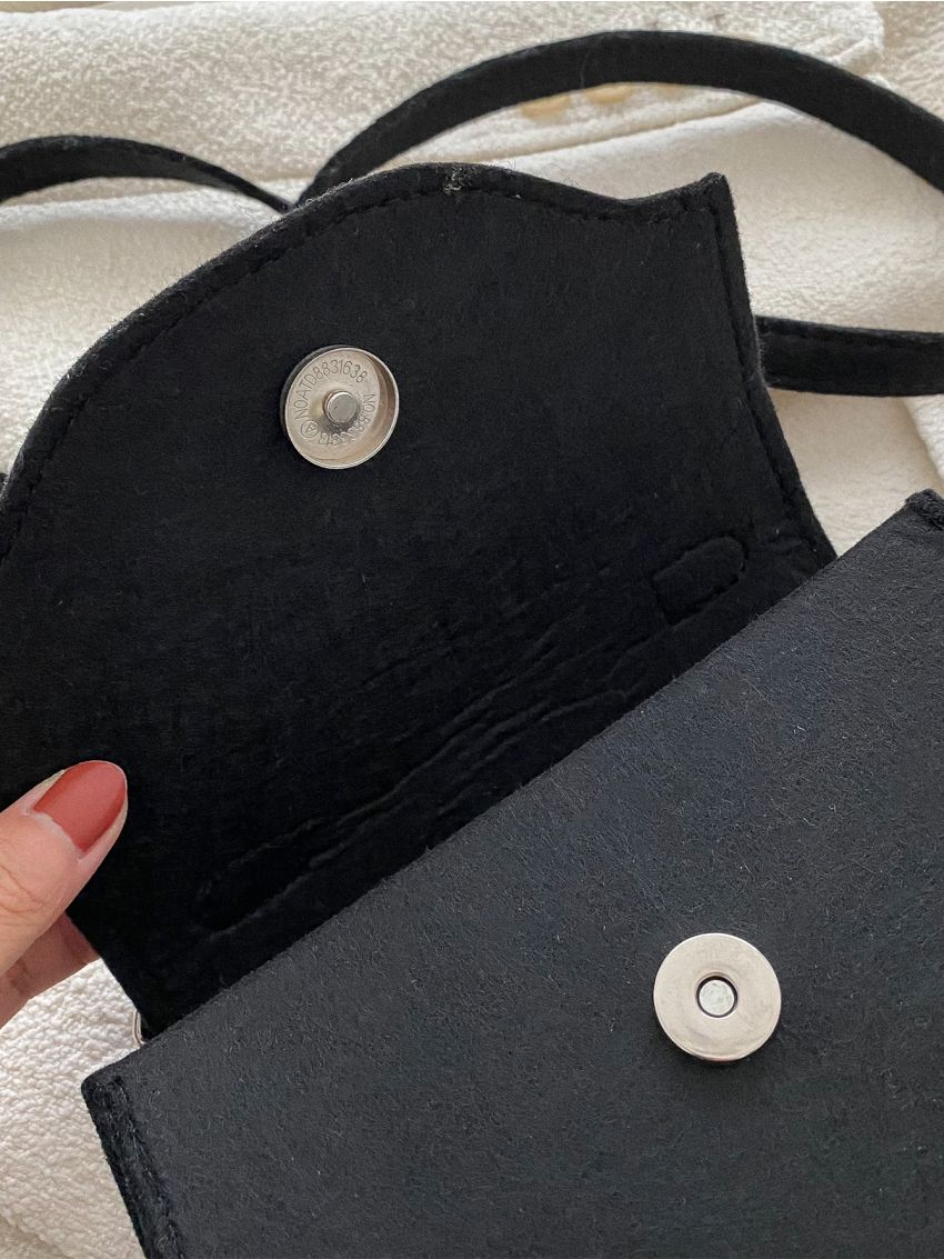Mini Top Handle Flap Felt Square Bag