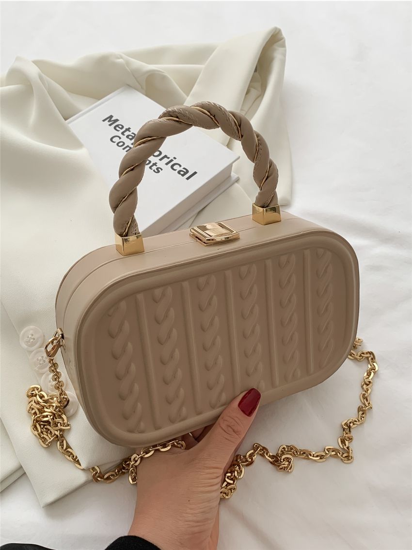 Mini Minimalist Braided Design Box Bag