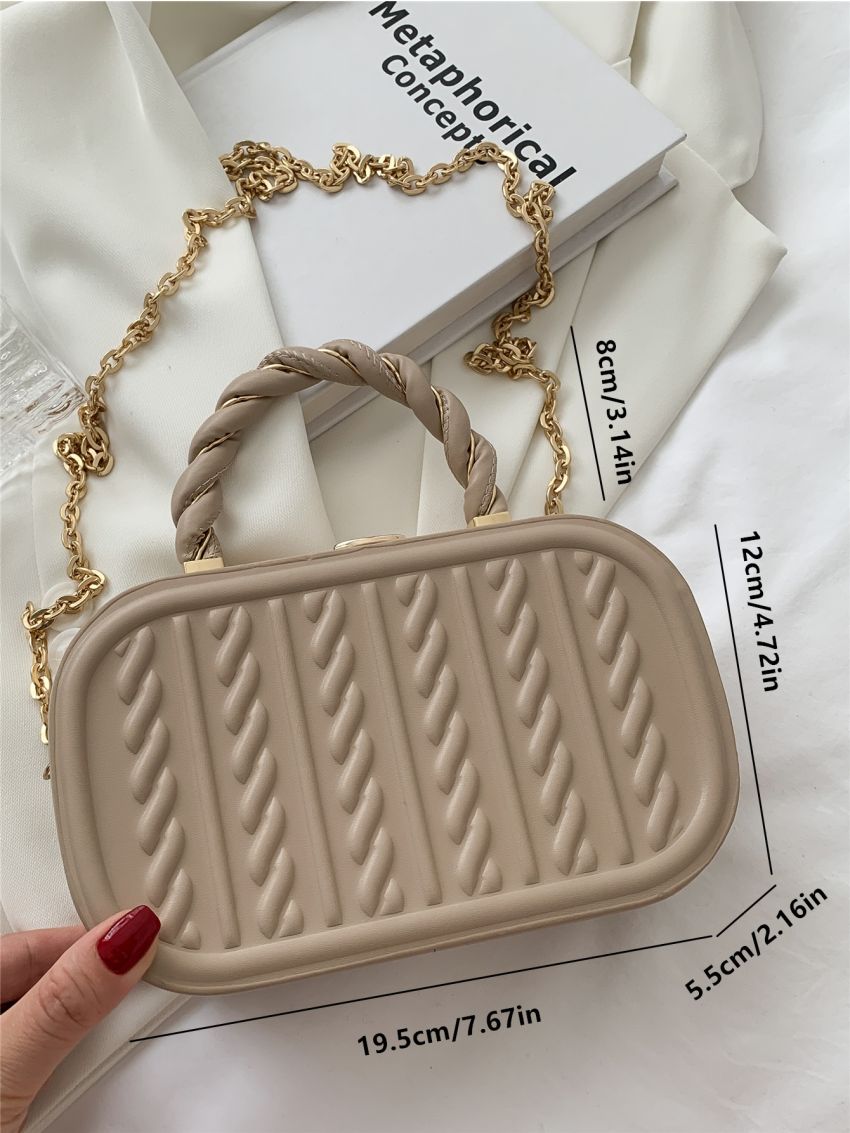 Mini Minimalist Braided Design Box Bag