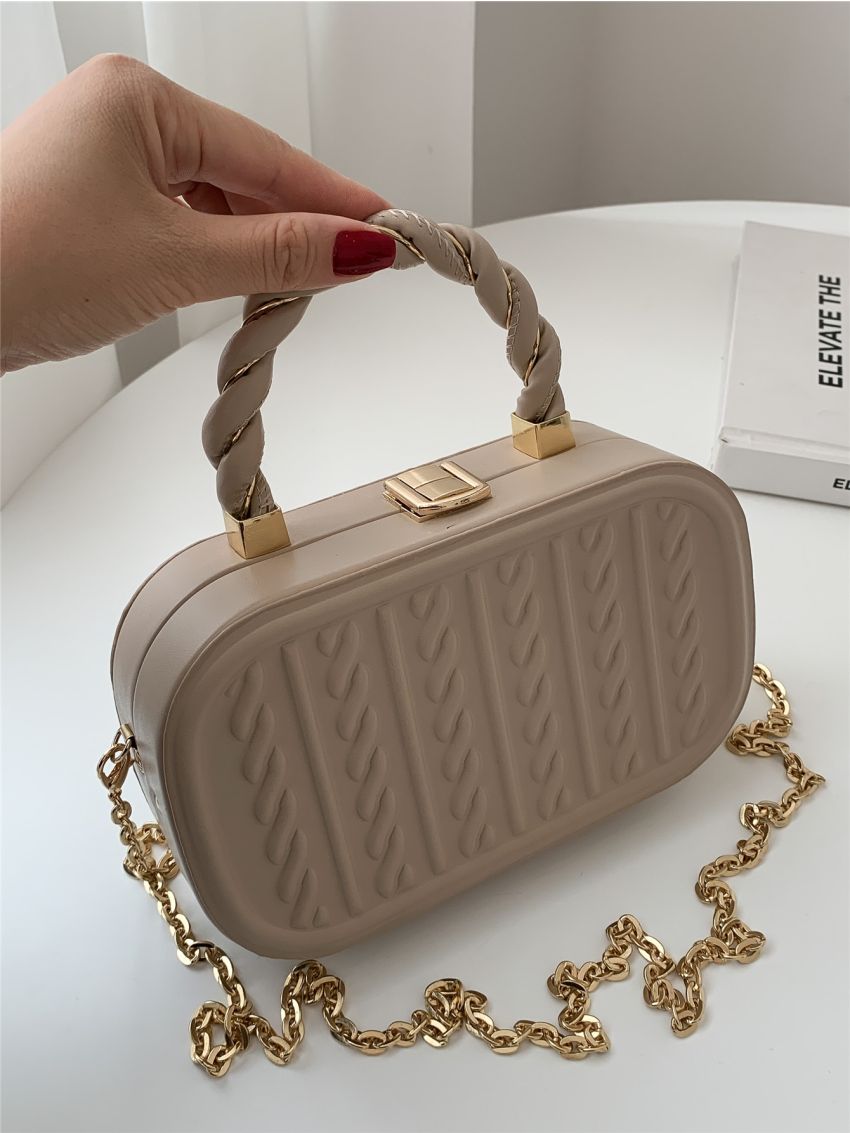 Mini Minimalist Braided Design Box Bag