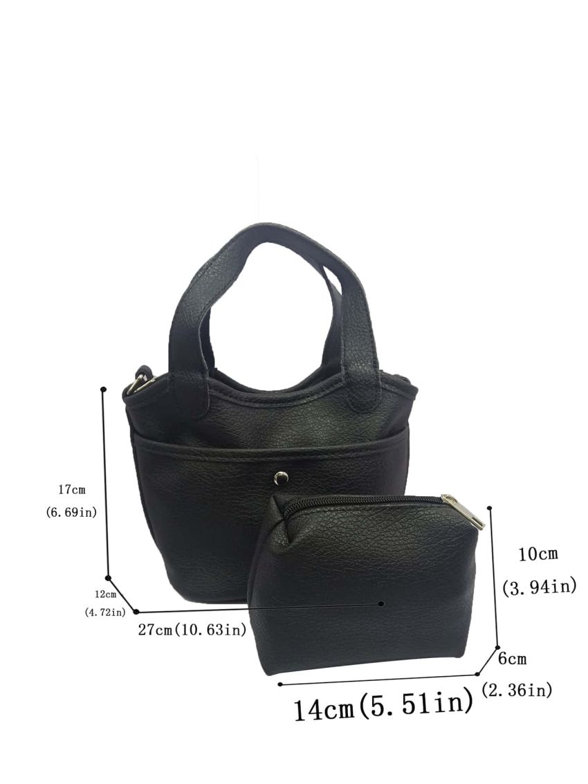 Minimalist Square Bag With Small Pouch