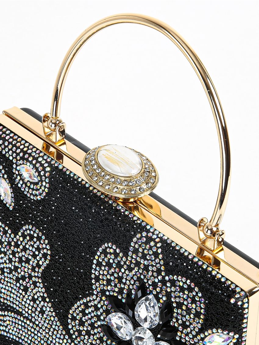 Mini Rhinestone Decor Box Bag