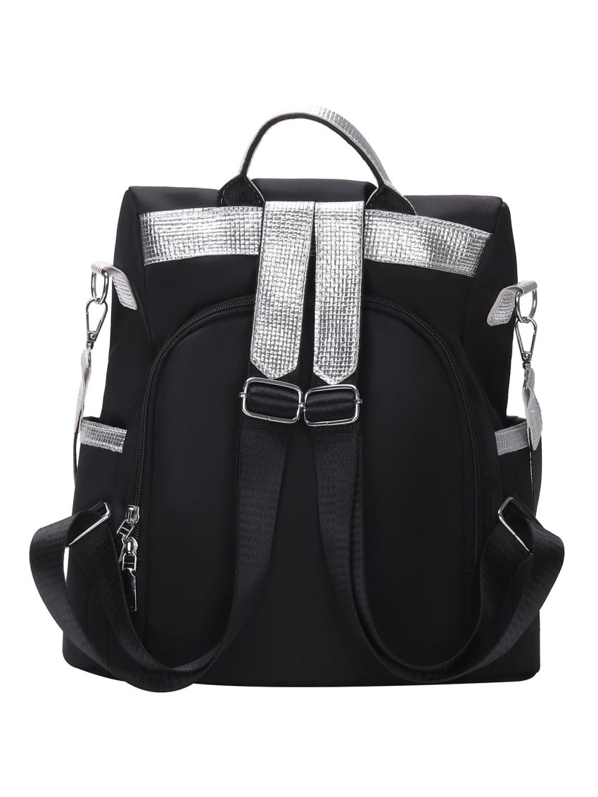 Crocodile Embossed Zip Front Backpack