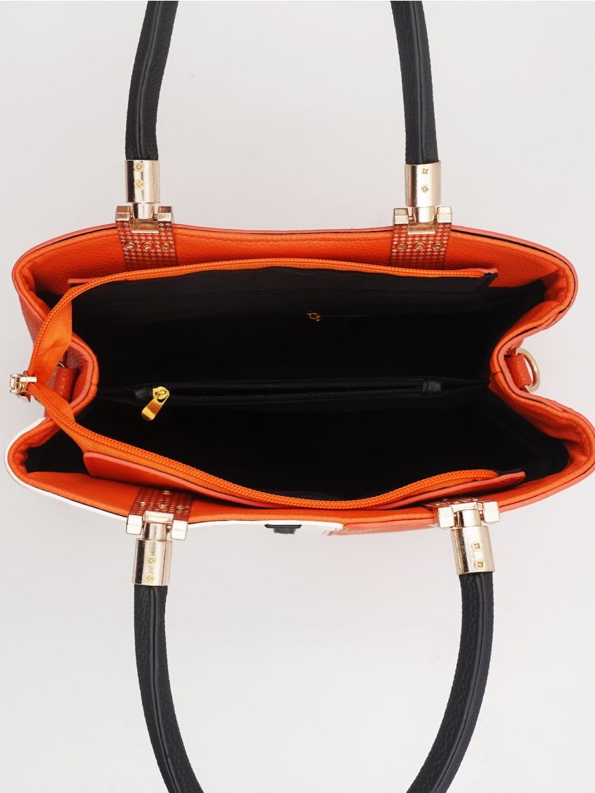 Colorblock Satchel Bag