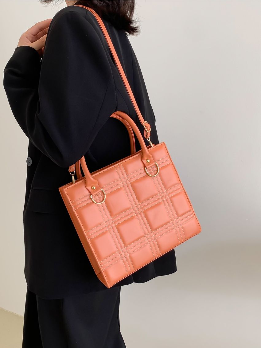 Minimalist Textured Square Bag