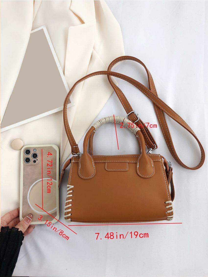 Mini Stitch Detail Square Bag