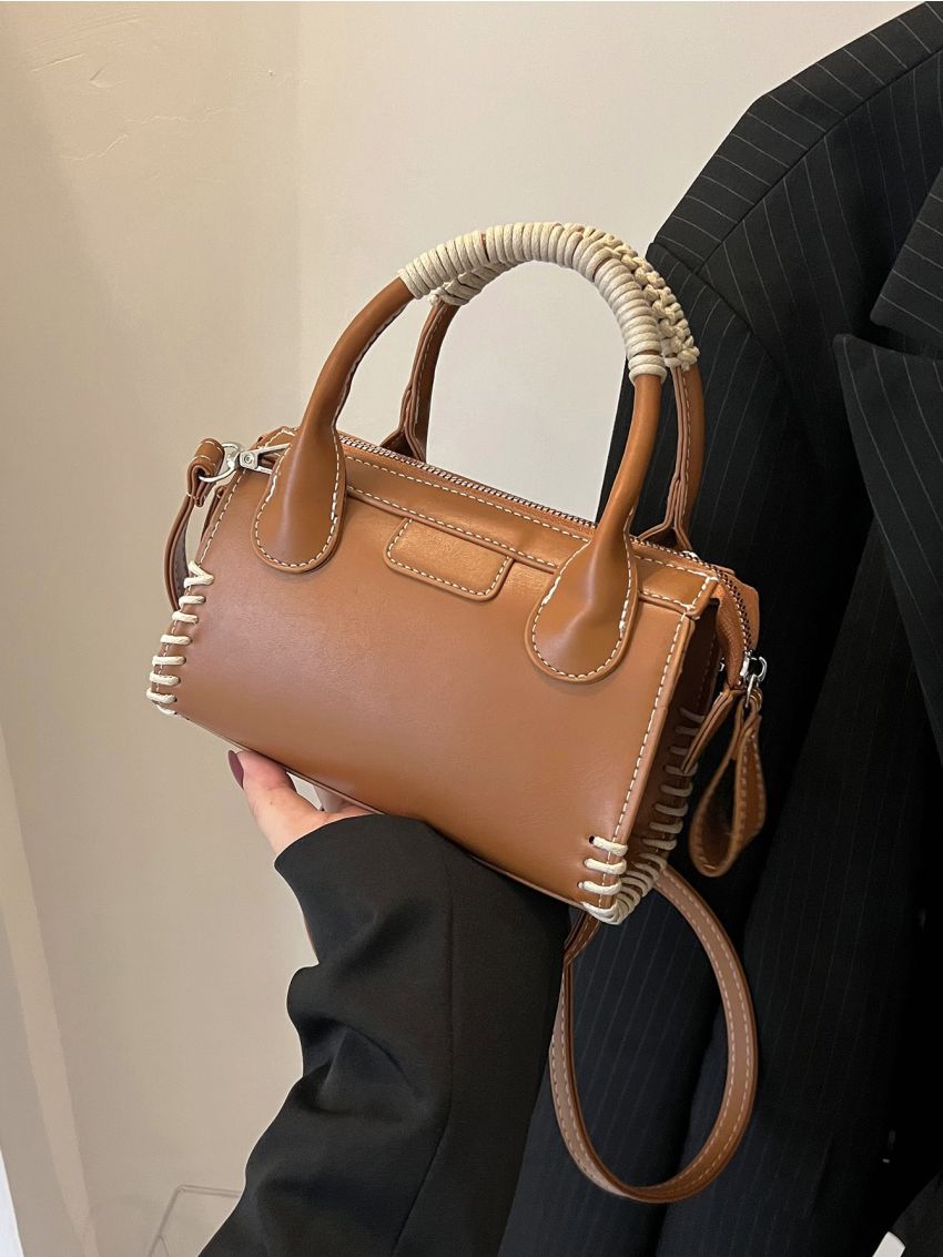 Mini Stitch Detail Square Bag