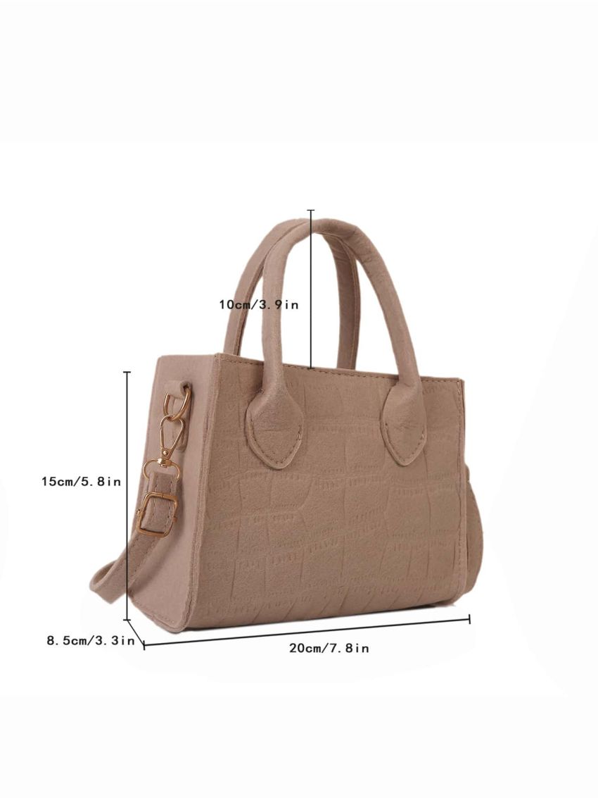 Mini Crocodile Embossed Square Bag