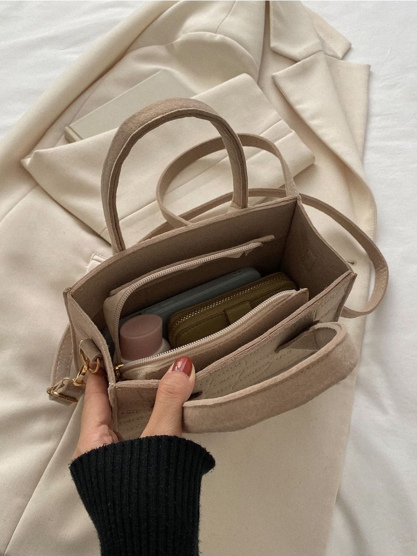 Mini Crocodile Embossed Square Bag