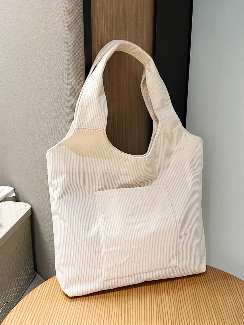 Minimalist Corduroy Shopper Bag