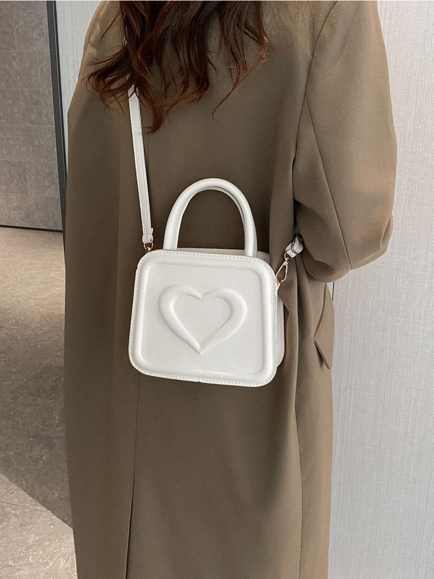 Mini Heart Pattern Square Bag