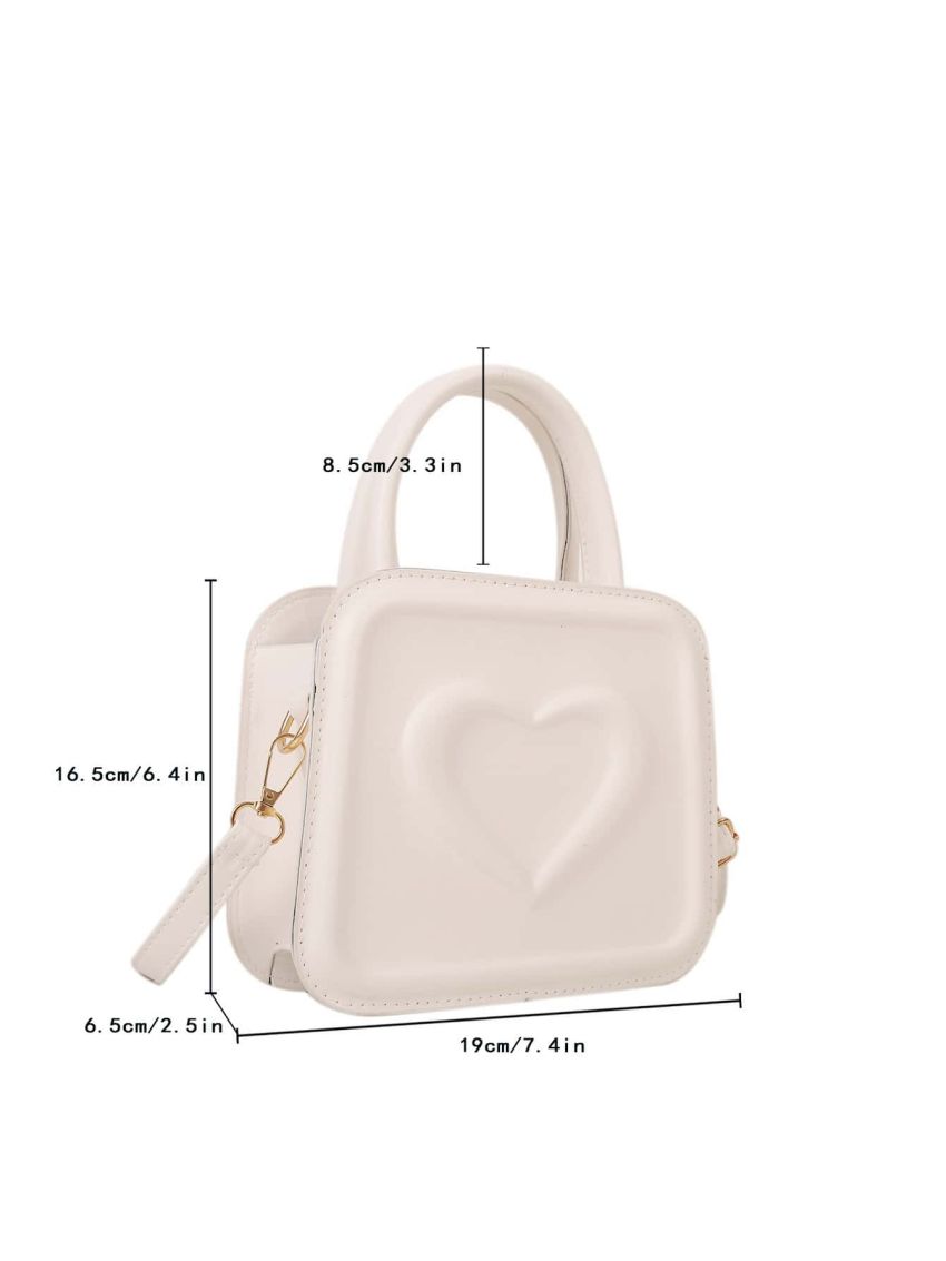 Mini Heart Pattern Square Bag