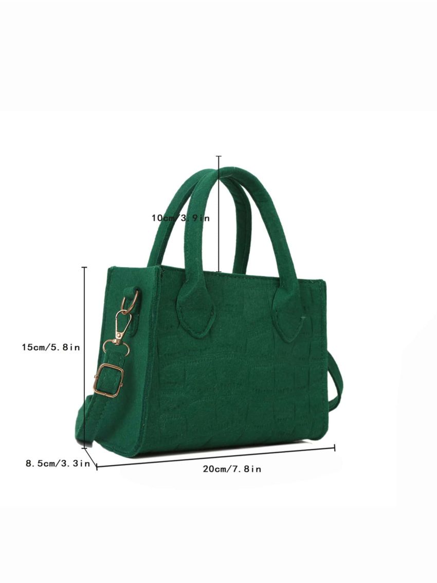 Mini Crocodile Embossed Square Bag