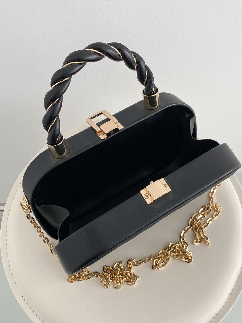 Mini Geometric Embossed Chain Box Bag