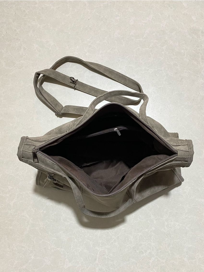 Studded Decor Top Handle Bag