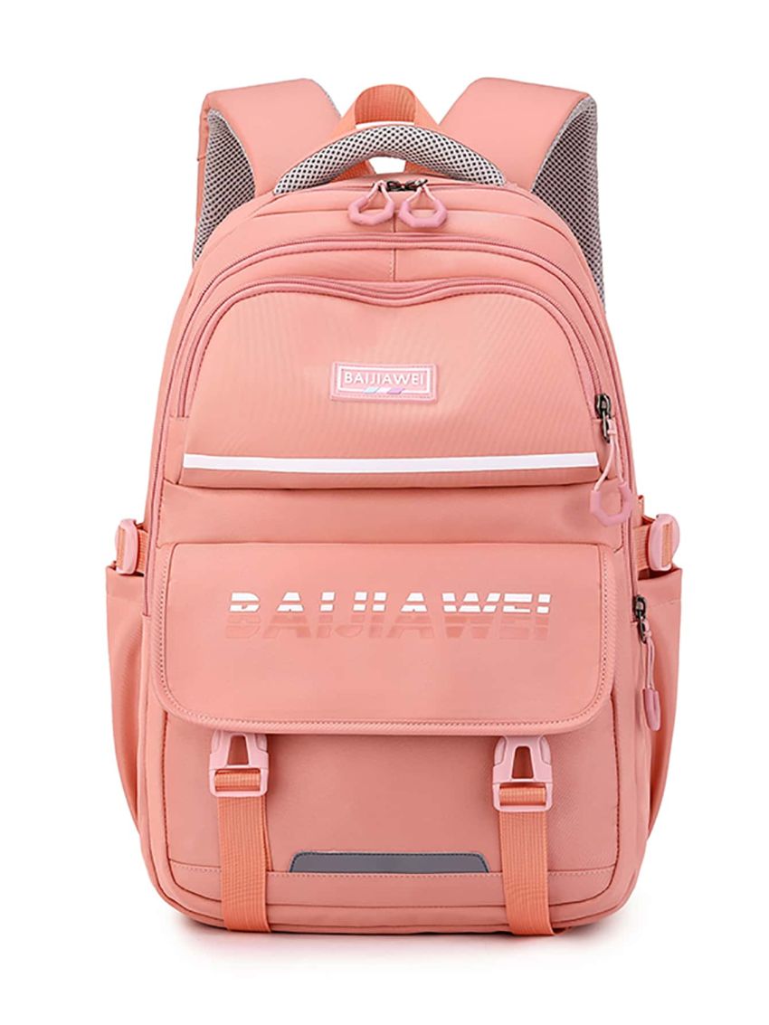 Fashionable Letter Patch Classic Backpack Release Buckle Backpack for Women